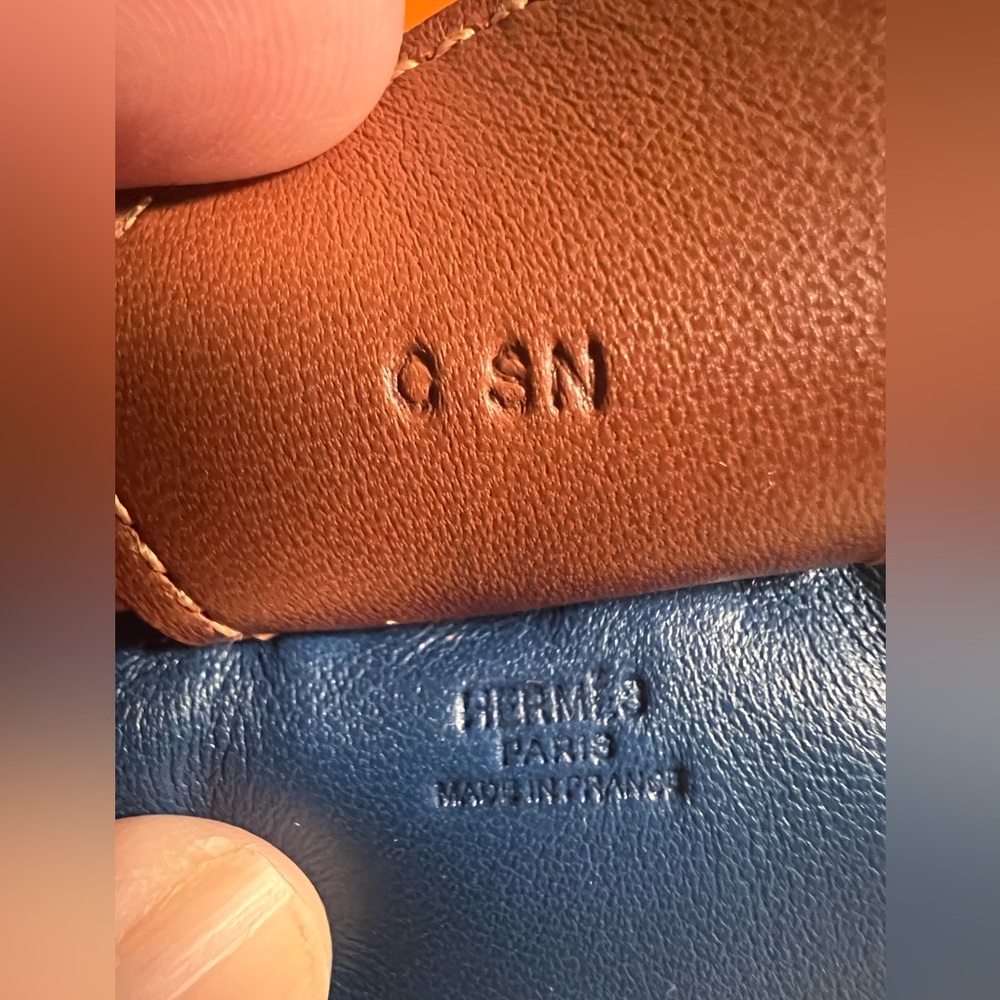 ⚡️SOLD⚡️ Hermès Authentic Rodeo GM (Large) Bleu de Malte/Rubis/Fauve Bag Charm - Picture 4 of 10